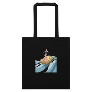 Slide In on a Shrimp Sandwich design — Att glida in på en räkmacka — Cotton tote bag