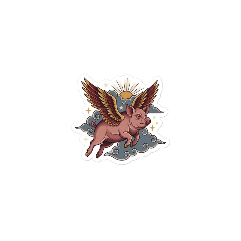 When Pigs Fly design — When pigs fly — Vinyl sticker