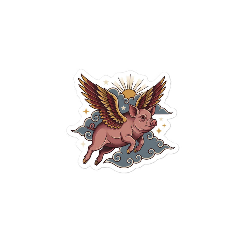 When Pigs Fly design — When pigs fly — Vinyl sticker