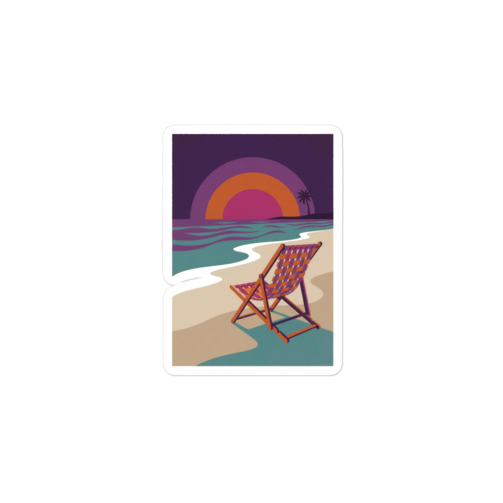 Not My Beach design — Não é a minha praia — Vinyl sticker