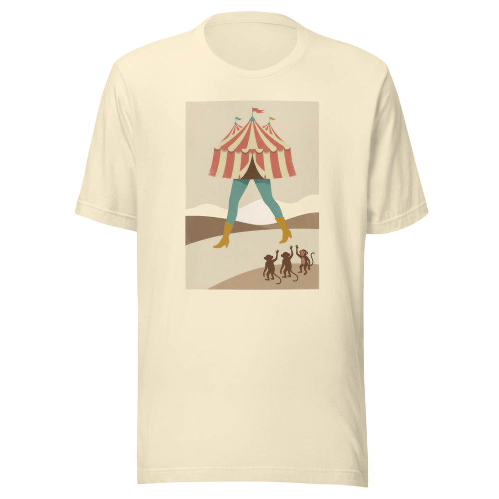 Not My Circus, Not My Monkeys design — Nie mój cyrk, nie moje małpy — on a natural t-shirt