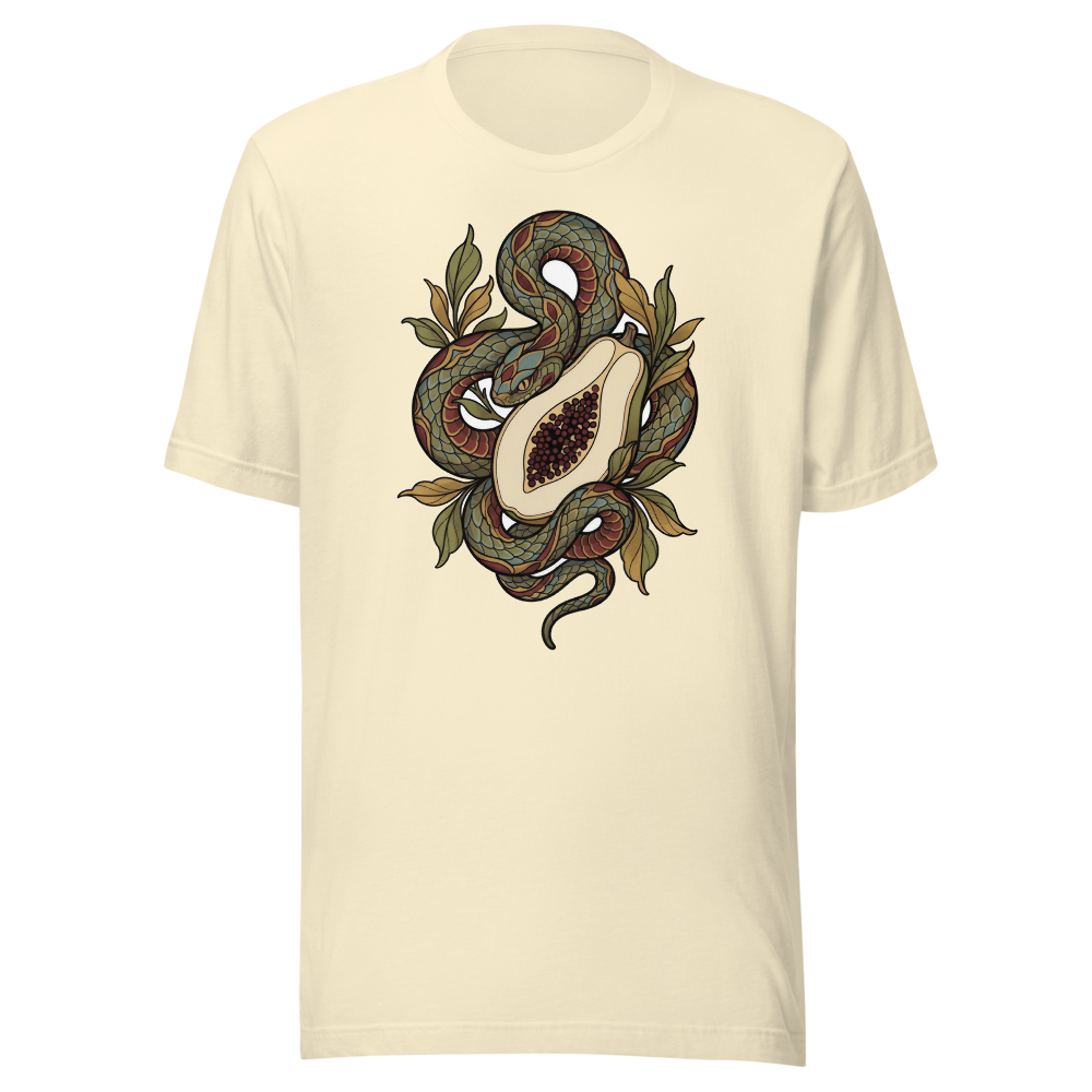 No Dar Papaya design — No dar papaya — on a natural t-shirt