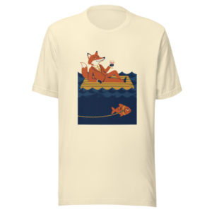 The Clever Live Off the Fool design — El vivo vive del bobo — on a natural t-shirt