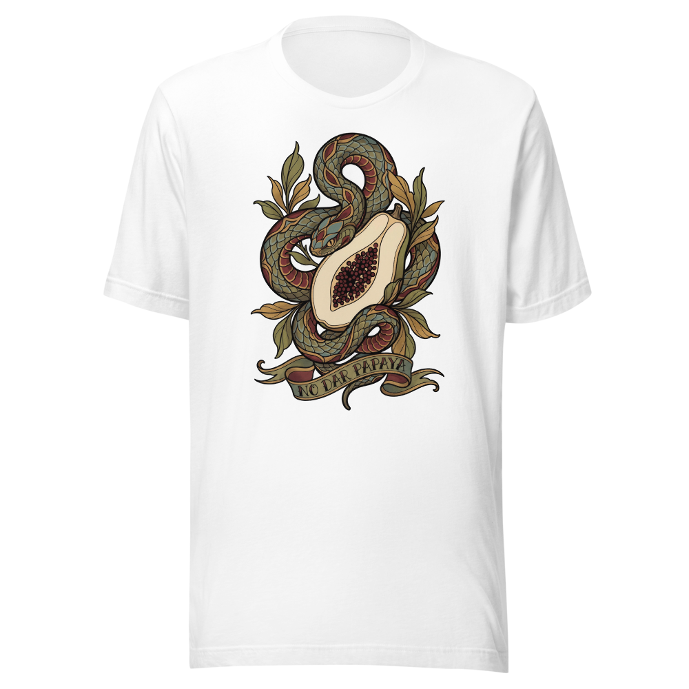 No Dar Papaya design — No dar papaya — on a white t-shirt