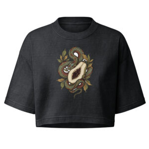 No Dar Papaya design — No dar papaya — Women's garment-dye cropped tee