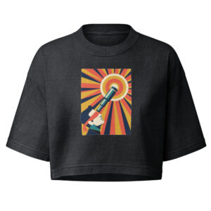 Let's See, Said the Blind Man design — Vamos a ver, dijo un ciego — Women's garment-dye cropped tee
