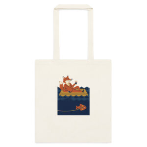 The Clever Live Off the Fool tote bag in natural, artwork only