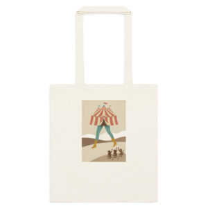 Not My Circus, Not My Monkeys tote bag in natural, artwork only