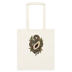 No Dar Papaya tote bag in natural, artwork only