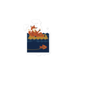 The Clever Live Off the Fool sticker, artwork only