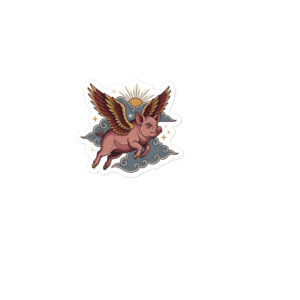 When Pigs Fly sticker, artwork only