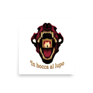 Into the Wolf's Mouth art print, artwork only