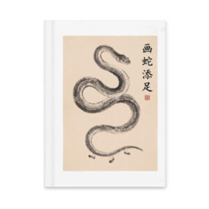 Adding Feet to the Snake hardcover journal, artwork only
