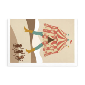 Not My Circus, Not My Monkeys postcard, artwork only