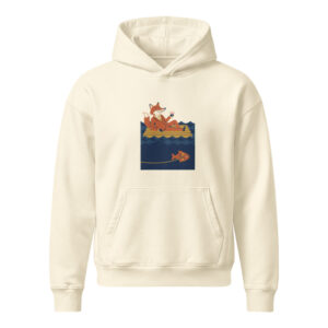 The Clever Live Off the Fool hoodie in cream, artwork only