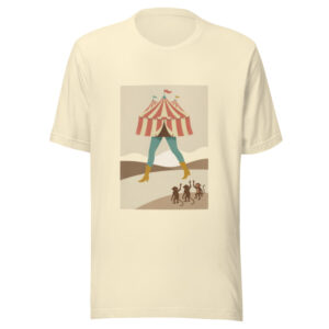 Not My Circus, Not My Monkeys tee in natural, artwork only
