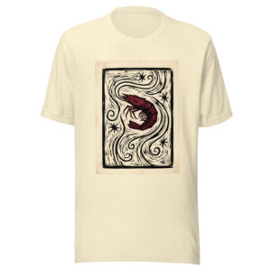 The Sleeping Shrimp tee in natural, artwork only