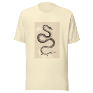 Adding Feet to the Snake tee in natural, artwork only