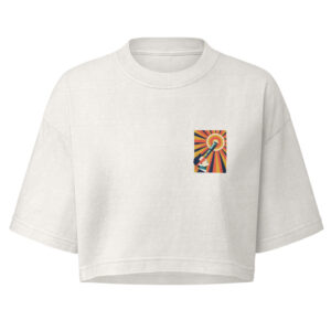 Let's See, Said the Blind Man cropped tee in vintage white, artwork only